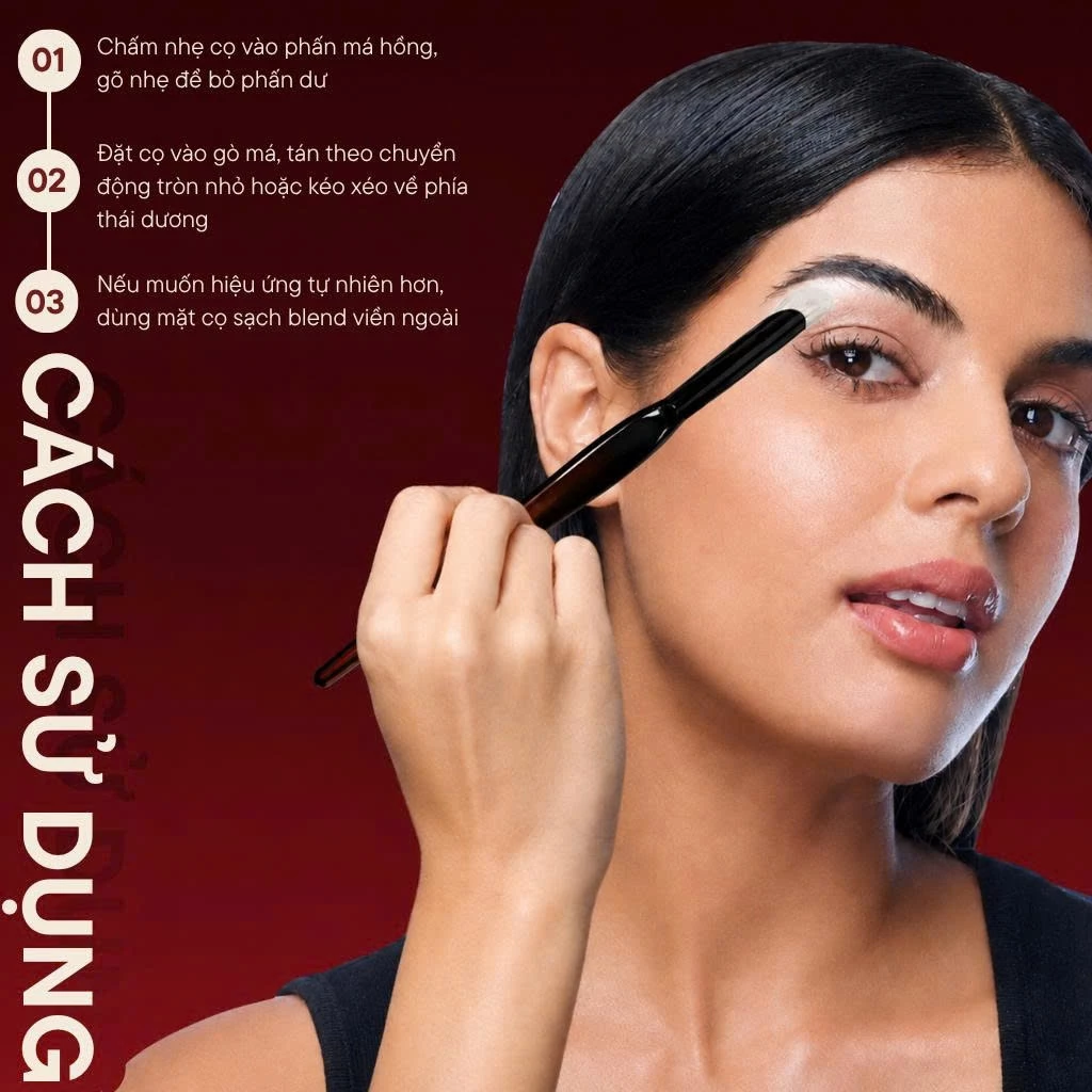 Cọ tạo khối mũi kem highlight vùng sáng BH Cosmetics Half Fan Highlighter Brush BH019